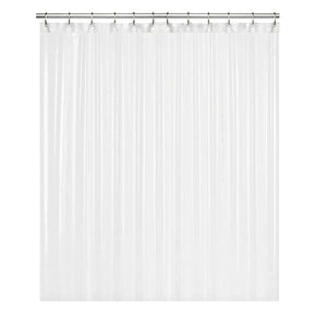 LiBa White Shower Curtain Liner, Mildew Resistant, Anti-Bacterial, PEVA, 72x72