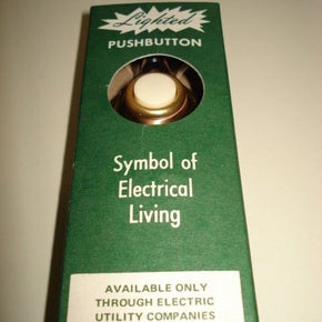 New Vintage 1960's Lighted Pushbutton Total Electric Home Door Bell