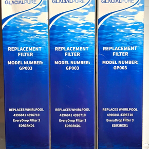 Lot of 3  Glacial Pure Refrigerator Replacement Water Filter GP003