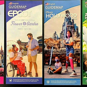 NEW 2021 Walt Disney World Theme Park Guide Maps 4 Current Maps + BONUS