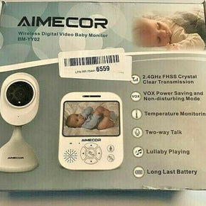 AIMECOR Wireless Video Baby Monitor 2.4Ghz Video;Temperature Monitor;2 way talk