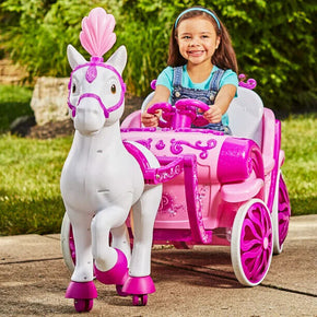 Huffy 17318 Disney Princess Royal Horse & Carriage 6V Ride on Toy Free Shipping