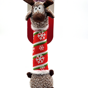 KONG Holiday Christmas Shakers Reindeer MEDIUM Squeaky Shake & Tug Dog Toy