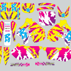 Decals for Suzuki RM250 RM 125 250 GRAPHICS 1996-1998 stickers old school
