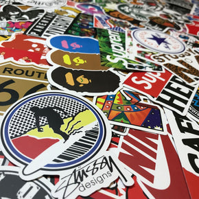 300 Random Skateboard Stickers Vinyl Laptop Luggage Decals Dope Sticker Lot Mix