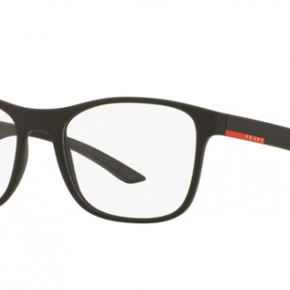 New Prada PS08GV DG01O1 Black Rubber Demo Lens 54 mm Men's Eyeglasses