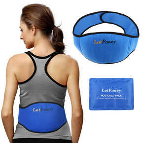 Gel Ice Hot Cold Pack Therapy Belly Lower Waist Back Pain Relief Belt Brace Wrap