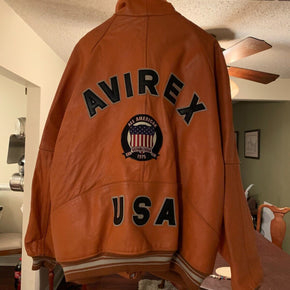 AVIREX leather bomber jacket. SIZE 5X     REDUCED !!!