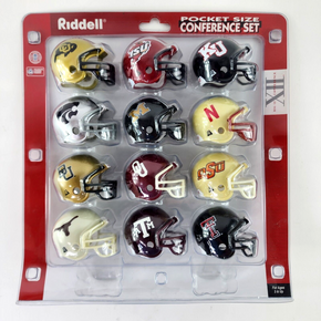 Riddell NCAA Pocket Size Mini Helmet Set BIG 12 Conference 12 Team RARE NEW