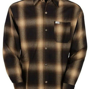 CALTOP BROWN OMBRE  SHIRT OLD SCHOOL OG  LOWRIDER CHICANO BIKER FLANNEL / (SIZE) XX-LARGE