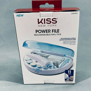 KISS New York Power File Rechargeable Nail File 11 Piece System NEW