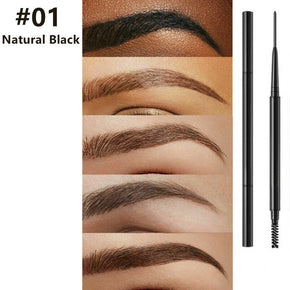 Waterproof Microblading Eye Brow Eyeliner Eyebrow Pencil Pen Brush Makeup Tools / Color #01 Natural Black