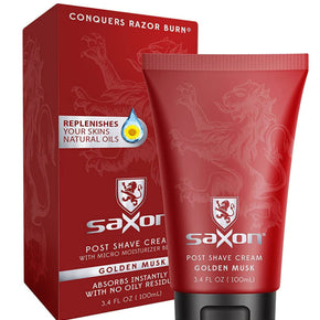 Saxon Post Shave Cream with Micro Moisturizing and Conditioning Beads Golden ...