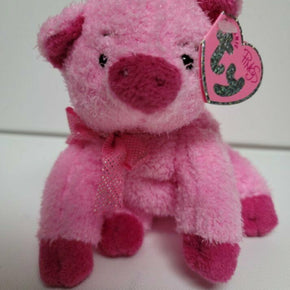 Ty Beanie Babies Pinkys-Silky The Pig- MWMT-Incredibly Soft Plush Fabric-5.5"