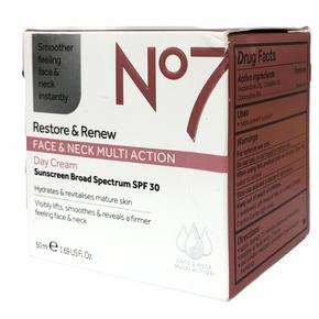 No7 Restore & Renew Face &Neck Multi Action Day/Night Cream 50ml/1.69oz YOU PICK / TYPE. Day Cream SPF30