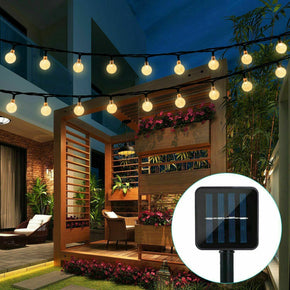 Solar Powered 30 LED String Light Garden Path Yard Decor Lamp Outdoor Waterproof