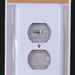 New Hampton Bay 436 003 Declan White Finish Steel 1 Gang Duplex Wall Plate