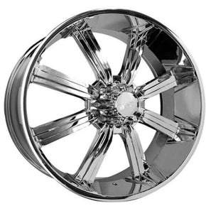 SET OF (4) DCENTI WHEELS DW903 24x10 8x165 +13 CHROME