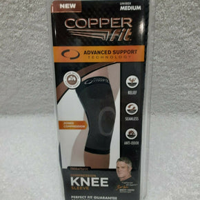 NEW COPPER FIT ADVANCED SUPPORT TECHNOLOGY COMPRESSION KNEE SLEEVE UNISEX MEDIUM