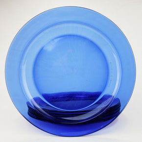 Arcoroc Saphir Cobalt Blue Smooth RimDinner Plates  9⅜"   Set of 6