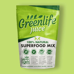 Greenlife Juice 100% Natural Superfood Juice Mix Vegan Green Fruits & Vegetable