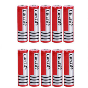 1865* Battery Rechargeable  Battery  3.7V Li-ion  Flashlights Headlamp Battery / Package Content 10*battery(without charger