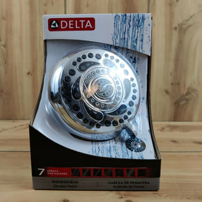 Delta 7-Spray Setting Fixed Bathroom Shower Head Touch Clean Chrome 75784