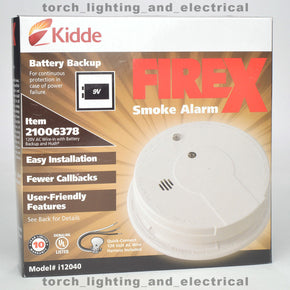 KIDDE FIREX, 21006378, i12040, SMOKE FIRE ALARM DETECTOR, 047871403813 AC/DC W/B