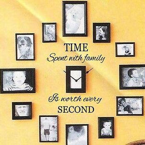TIME SPENT WITH FAMILY Wall Decal Quote Words Lettering Decor Sticker Design 36"