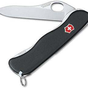 Victorinox Swiss Army Knife Black One Hand Sentinel With Clip Non-Serrated 54885