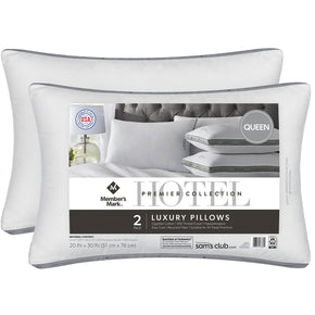 Hotel Premier Collection King or Queen Bed Pillows by Member's Mark, Set of 2 / Size Queen