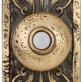 Craftmade PB3037 Designer Surface Mount 5.25"H Led Door Chime Push Button / Color Burnished Brass / Finish Burnished Brass