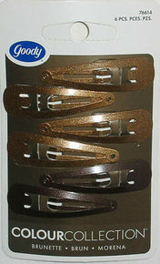 GOODY BRUNETTE COLOUR COLLECTION CONTOUR HAIR CLIPS - 6 PCS.  (76614)