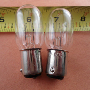 2 Clear Light Bulbs for Singer Home Sewing Machine 15W/110 Volts Push In Type