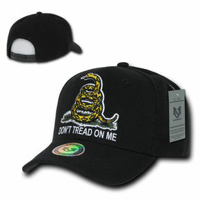 Rapid Dominance Gadsden Flag 3D Don't Tread On Me Snake Tea Party Hats Caps / Color Black / Rapid Dominance A02