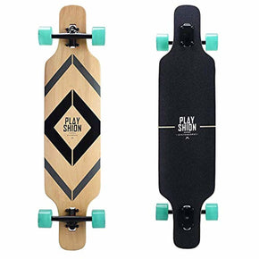 Playshion 39 Inch Drop Through Freestyle Longboard Skateboard Cruiser