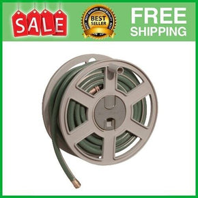 100 ft. Sidewinder Mounted Resin Hose Reel,Taupe, Durable Resin Construction