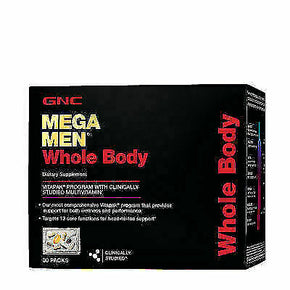 GNC Mega Men Whole Body Vitapak Supports Wellness and Performance New