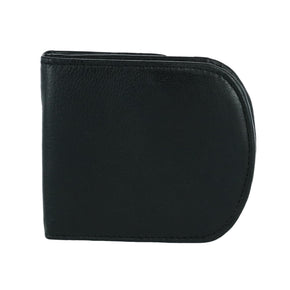 New CTM Men's Leather Front Pocket C-Fold Taxi Wallet / Color Black