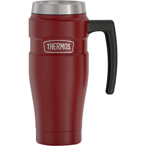 Thermos 16 oz. Stainless King Insulated Stainless Steel Travel Mug with Handle / Color Red