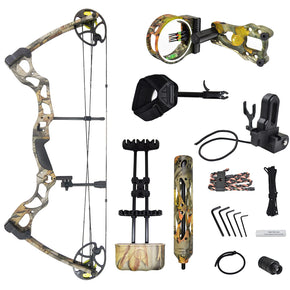 40-70 lb Black / Green / Tree Camouflage Camo Archery Hunting Compound Bow 75 55 / Color God’s Country Late Season Camouflage w/ Elite Kit